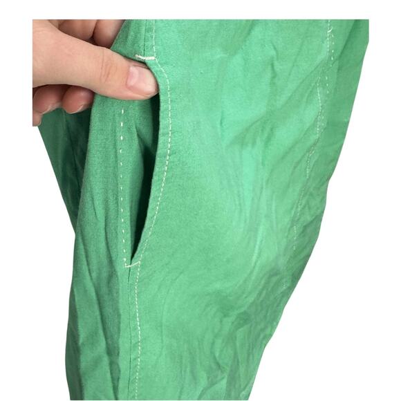 Tahari Linen Blend Sheath Green Threaded Accent Dress - Picture 3 of 6